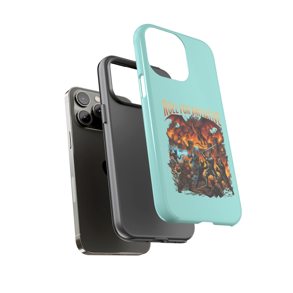 Phone Case — "Roll for Initiative" Fantasy RPG Battle Design