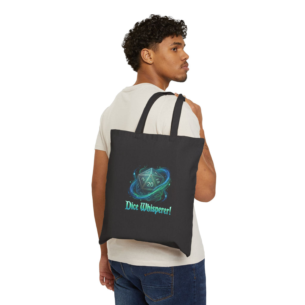 Tote Bag — "Dice Whisperer" Fantasy RPG Canvas Tote