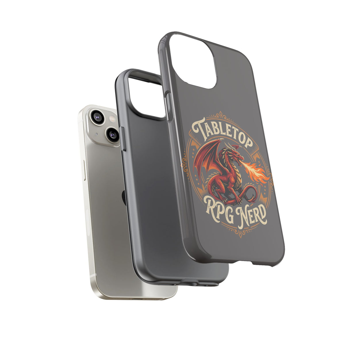 Tabletop RPG Nerd Phone Case — Dragon Design iPhone Cover