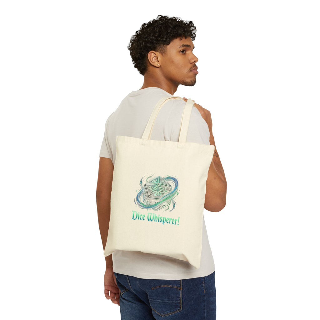 Tote Bag — "Dice Whisperer" Fantasy RPG Canvas Tote