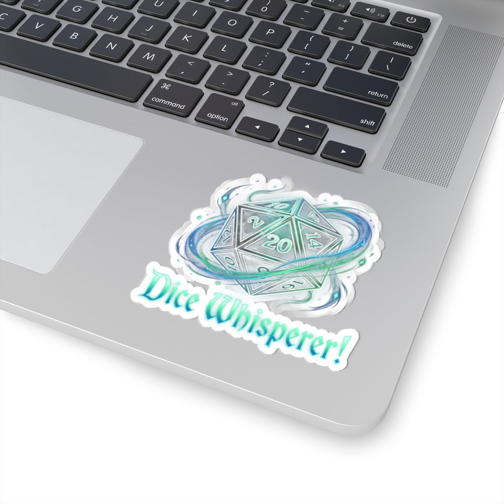 Dice Whisperer Kiss-Cut Sticker — D20 Tabletop RPG Vinyl Decal