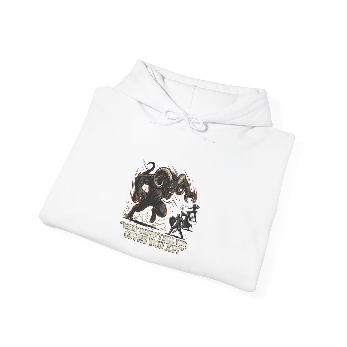 Hoodie - Vintage Krampus & Caroler Illustration Holiday Hoodie
