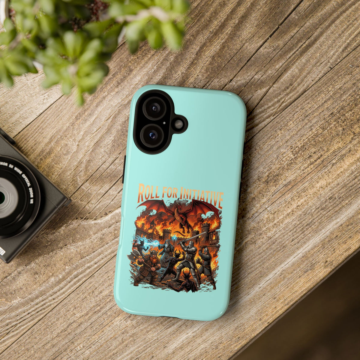 Phone Case — "Roll for Initiative" Fantasy RPG Battle Design