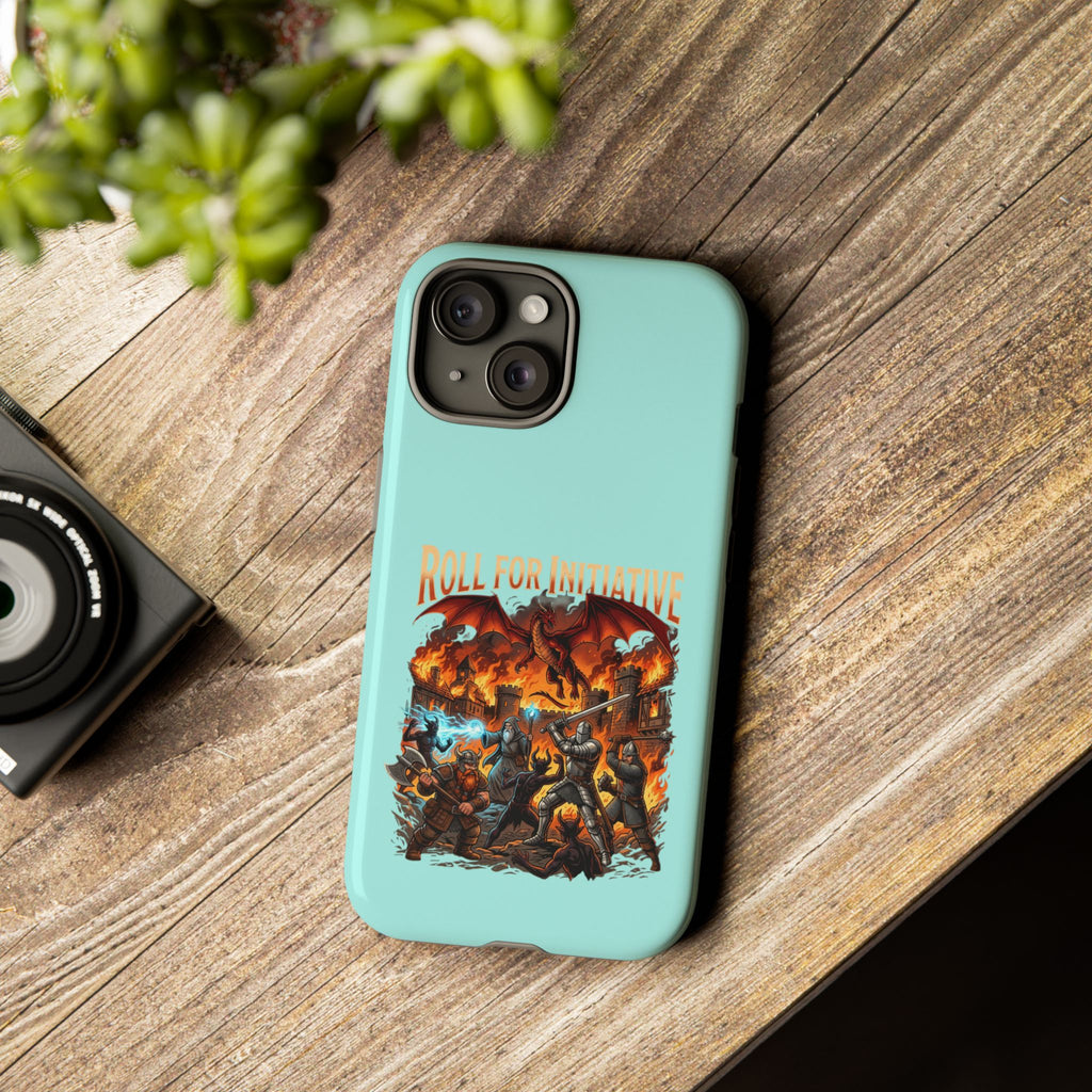 Phone Case — "Roll for Initiative" Fantasy RPG Battle Design