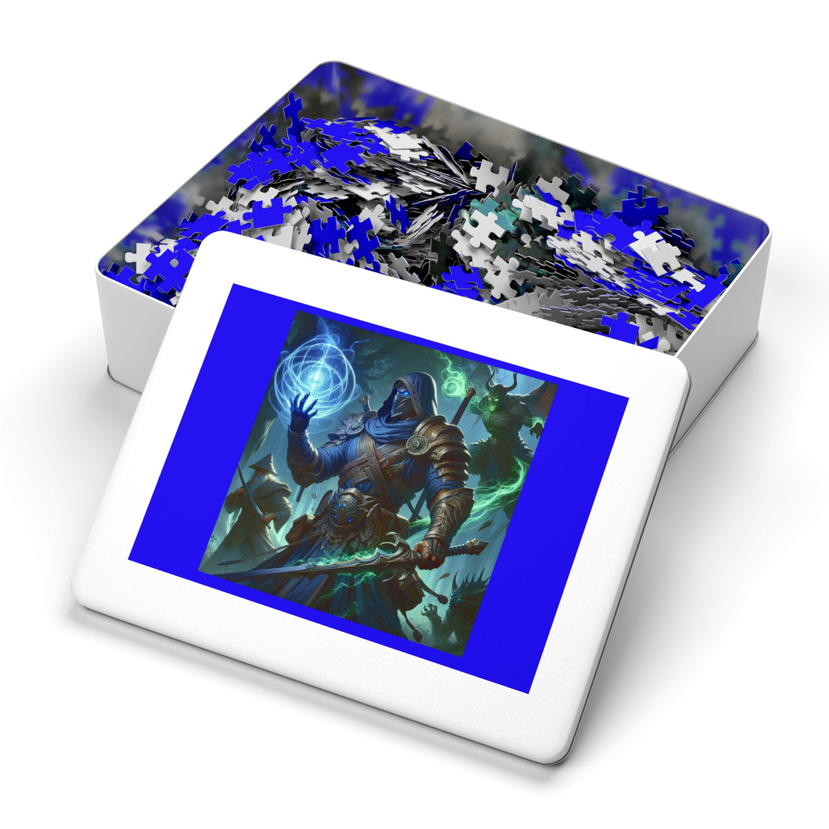Mage Warrior Fantasy Jigsaw Puzzle with Tin