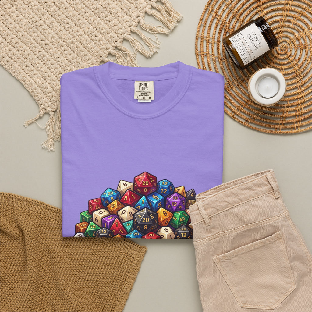 Roleplaying Dice T-Shirt — “Yes! I Really Do Need All These Dice” Graphic Tee