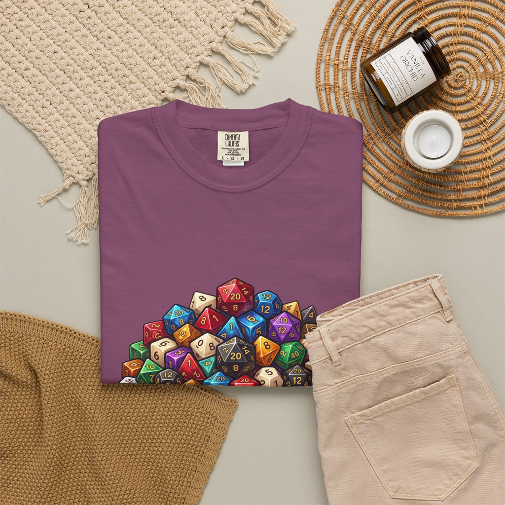 Roleplaying Dice T-Shirt — “Yes! I Really Do Need All These Dice” Graphic Tee