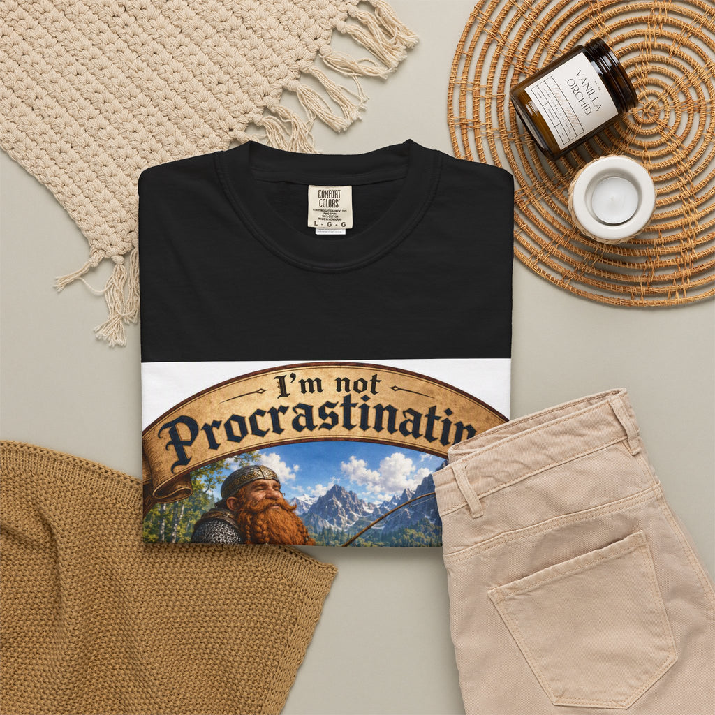 T-Shirt — "I'm Not Procrastinating, I'm on a Side Quest" Fantasy Gamer Tee