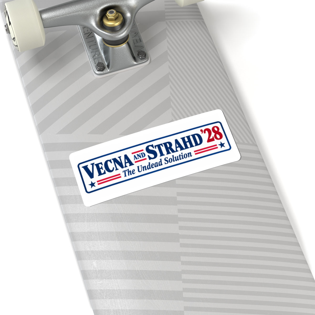 Vecna & Strahd '28 Sticker — "The Undead Solution" Political-Style Kiss-Cut