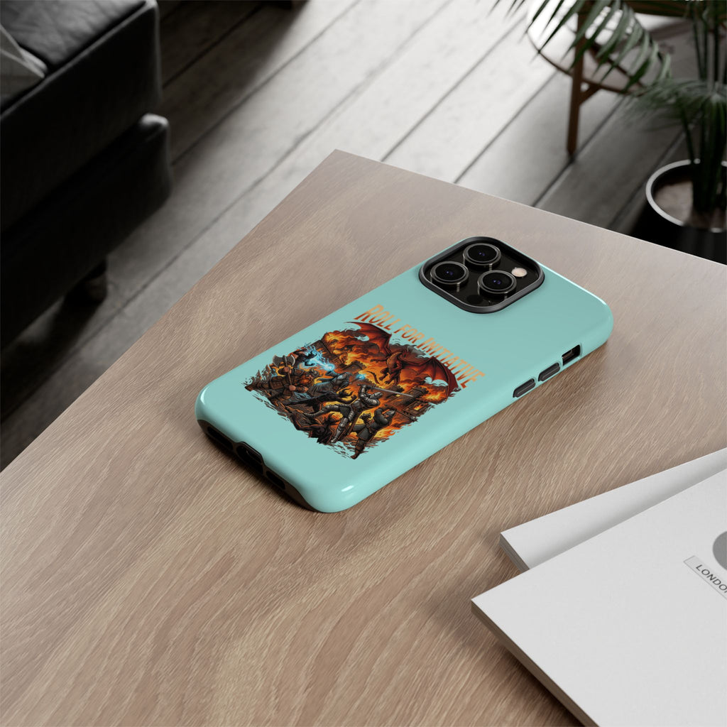 Phone Case — "Roll for Initiative" Fantasy RPG Battle Design
