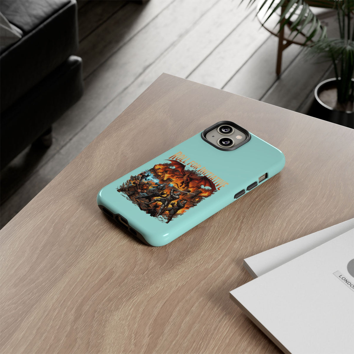 Phone Case — "Roll for Initiative" Fantasy RPG Battle Design