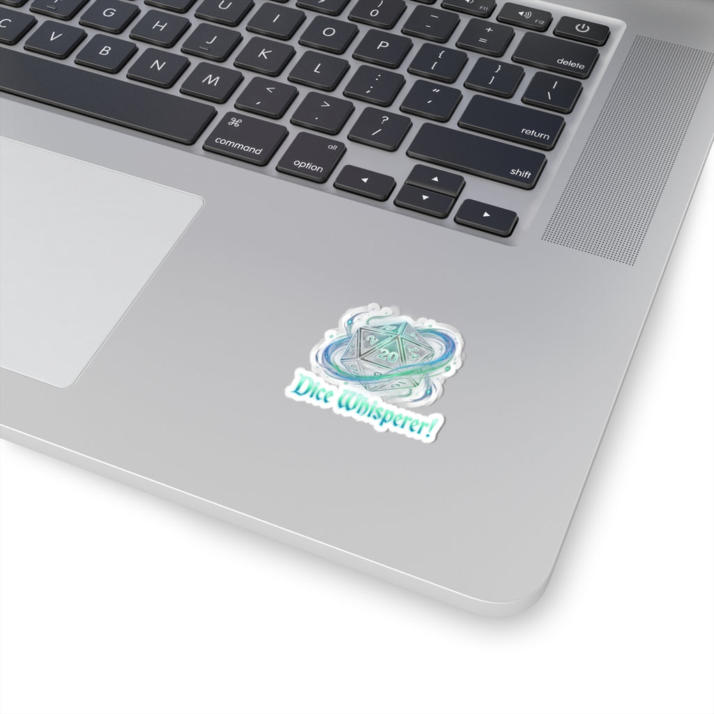 Dice Whisperer Kiss-Cut Sticker — D20 Tabletop RPG Vinyl Decal