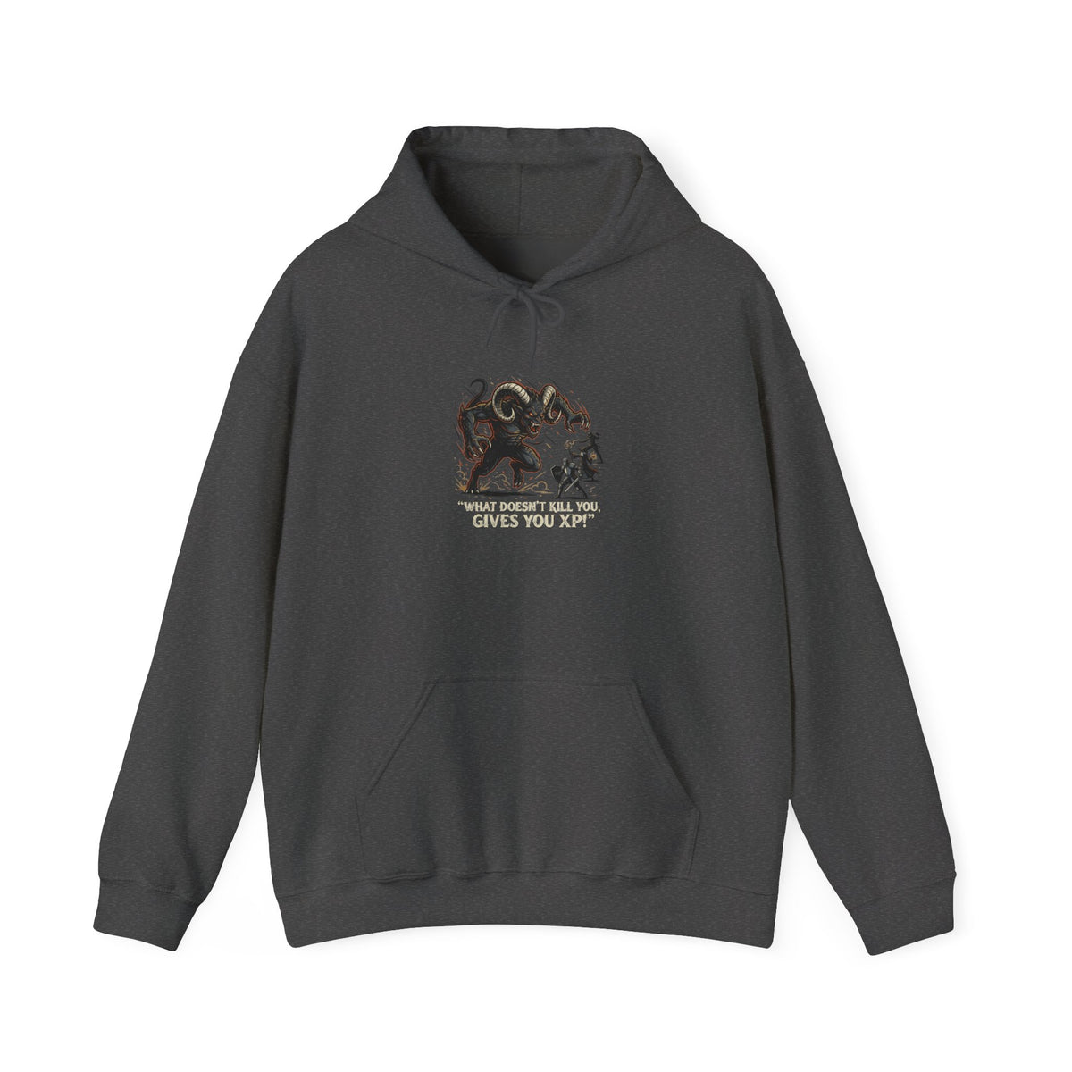 Hoodie - Vintage Krampus & Caroler Illustration Holiday Hoodie