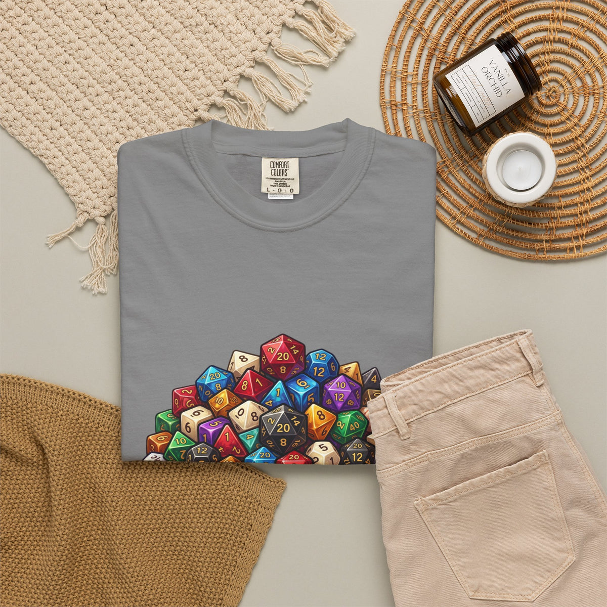 Roleplaying Dice T-Shirt — “Yes! I Really Do Need All These Dice” Graphic Tee