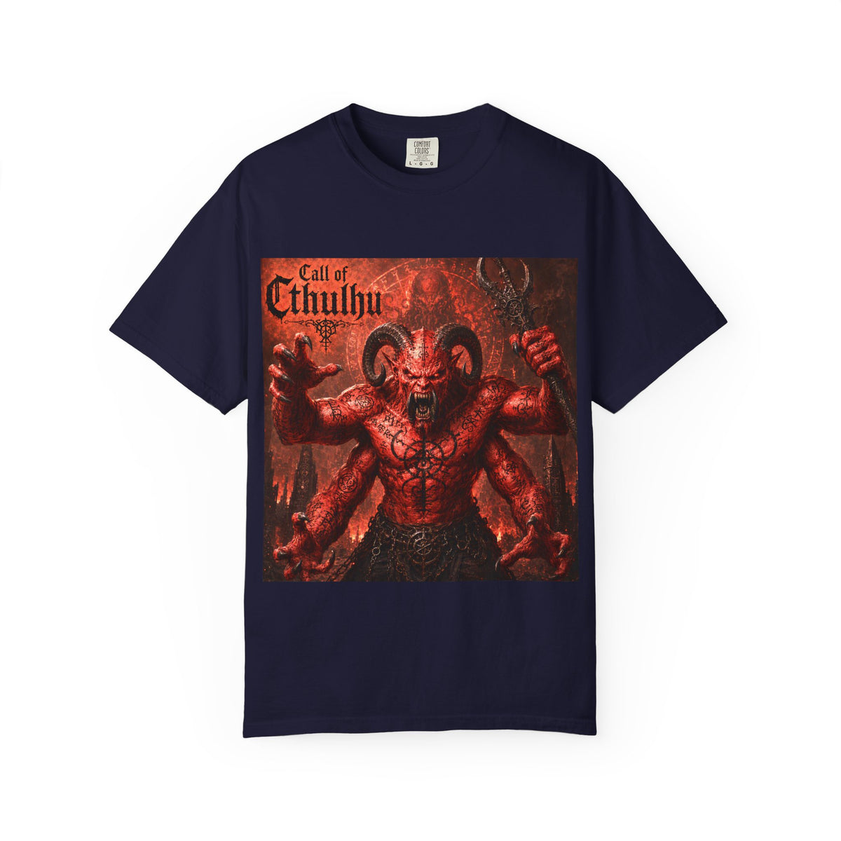 Call of Cthulhu Horror Graphic T-Shirt — Demon Skull Mythos Tee