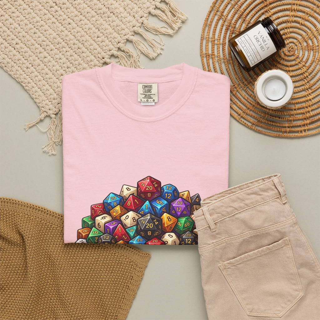 Roleplaying Dice T-Shirt — “Yes! I Really Do Need All These Dice” Graphic Tee