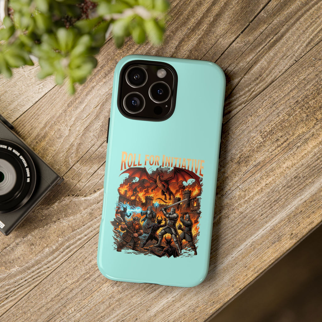 Phone Case — "Roll for Initiative" Fantasy RPG Battle Design