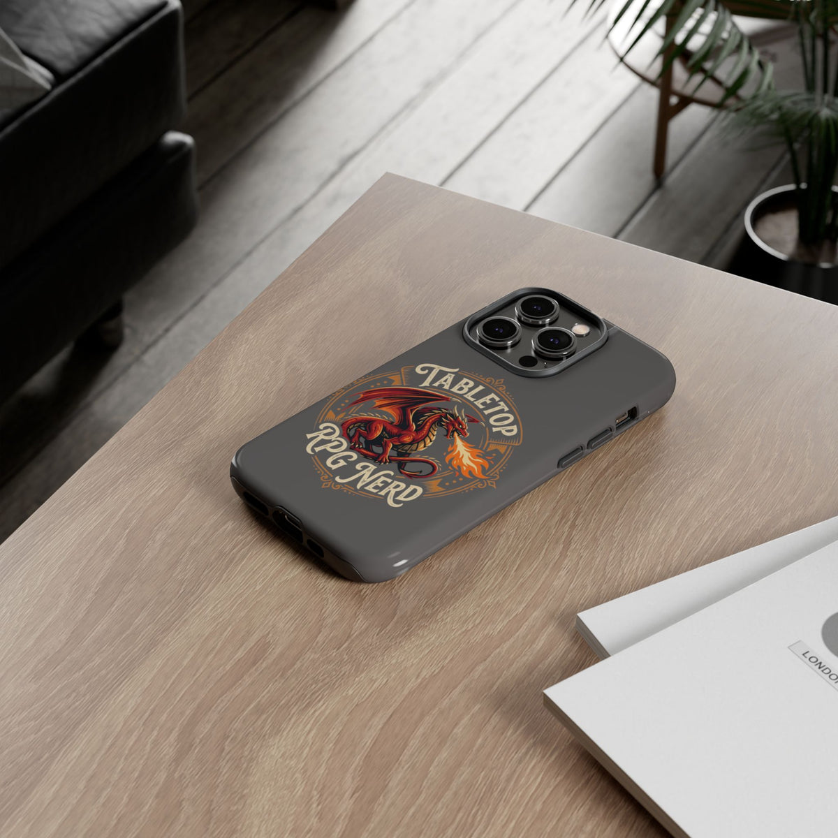 Tabletop RPG Nerd Phone Case — Dragon Design iPhone Cover