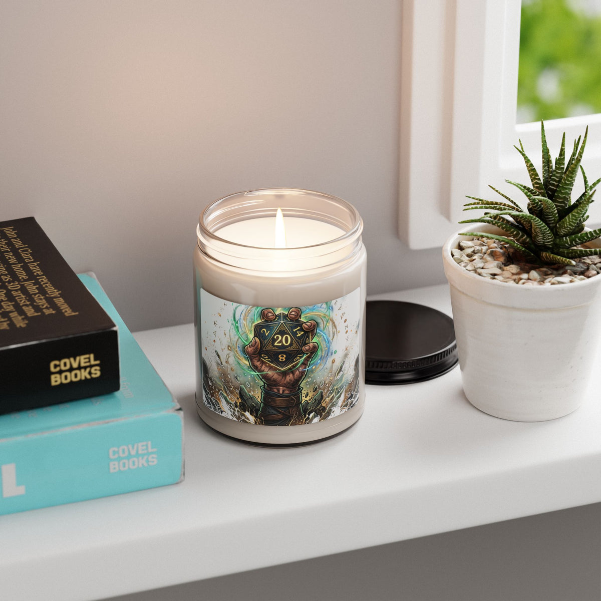 D20 Dice Magic Soy Candle — 9oz Scented Candle for D&D Gamers