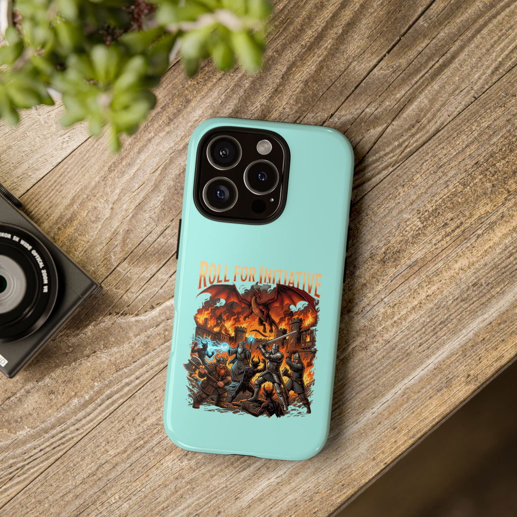 Phone Case — "Roll for Initiative" Fantasy RPG Battle Design