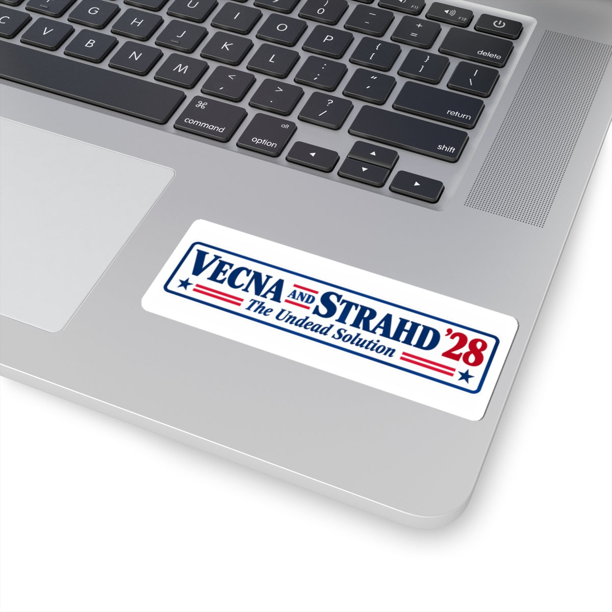 Vecna & Strahd '28 Sticker — "The Undead Solution" Political-Style Kiss-Cut