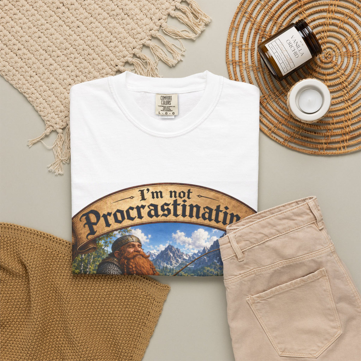 T-Shirt — "I'm Not Procrastinating, I'm on a Side Quest" Fantasy Gamer Tee