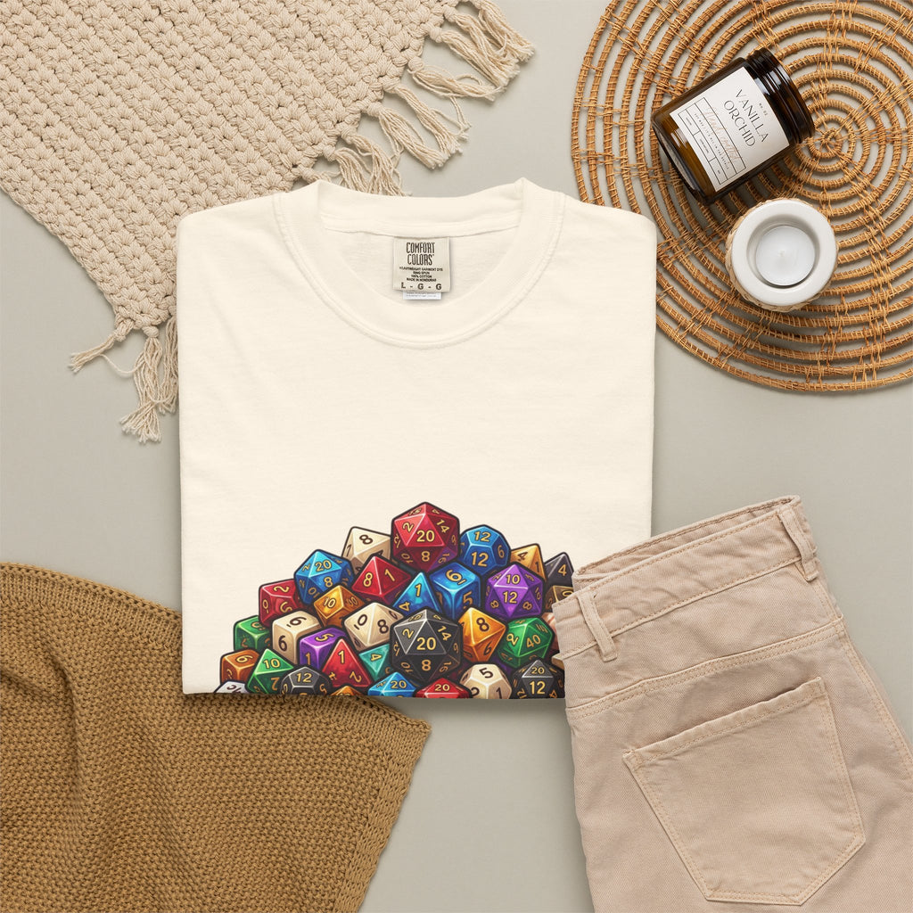 Roleplaying Dice T-Shirt — “Yes! I Really Do Need All These Dice” Graphic Tee