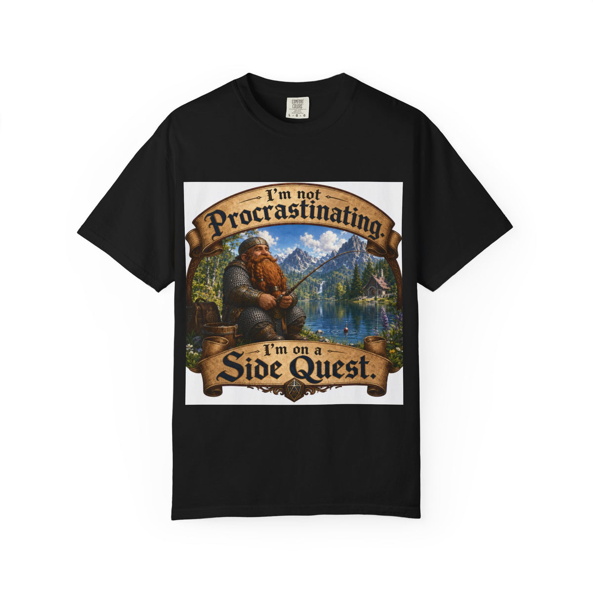 T-Shirt — "I'm Not Procrastinating, I'm on a Side Quest" Fantasy Gamer Tee