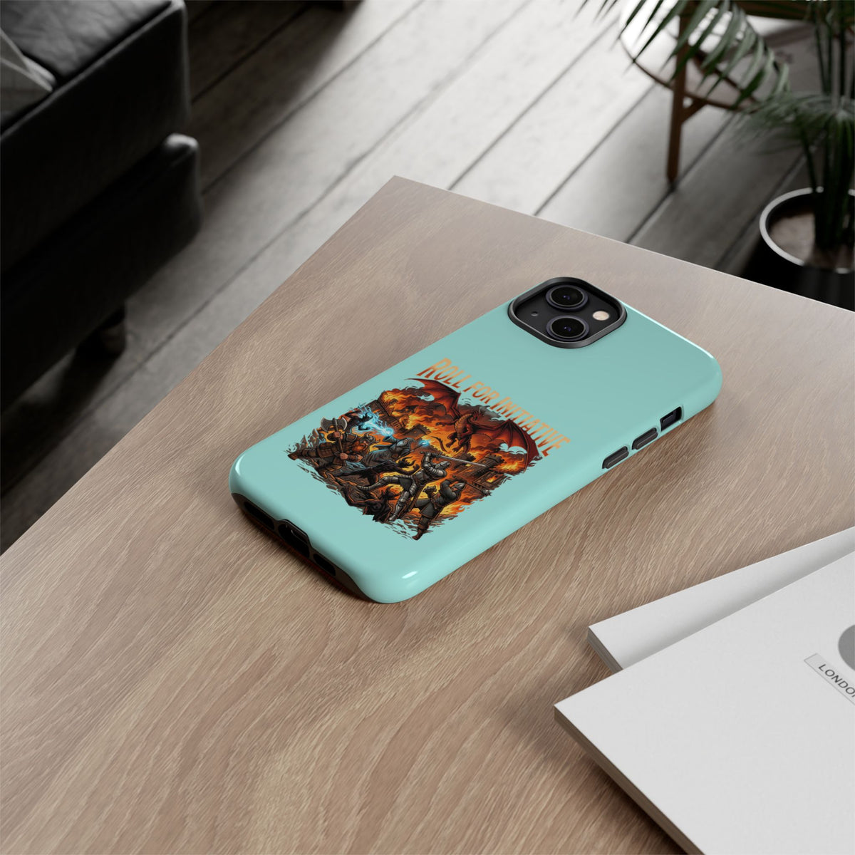 Phone Case — "Roll for Initiative" Fantasy RPG Battle Design
