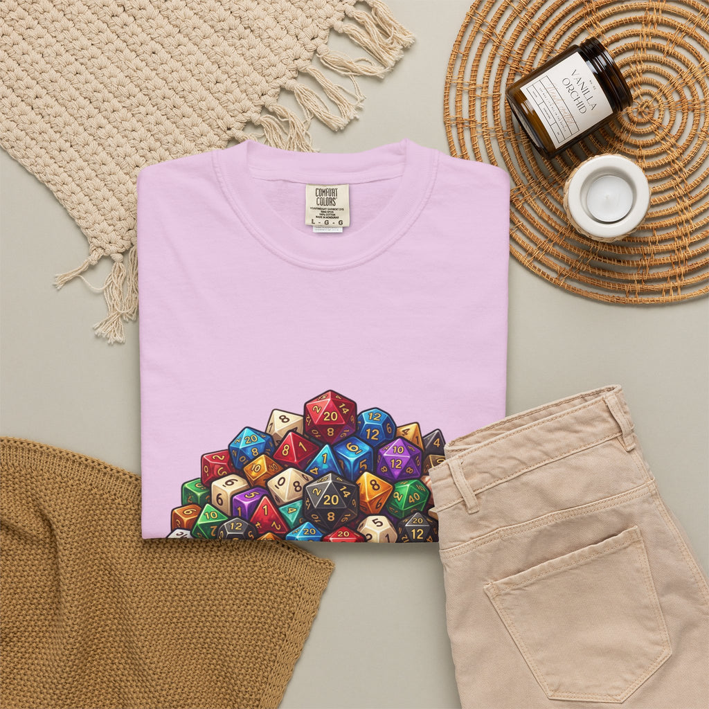 Roleplaying Dice T-Shirt — “Yes! I Really Do Need All These Dice” Graphic Tee