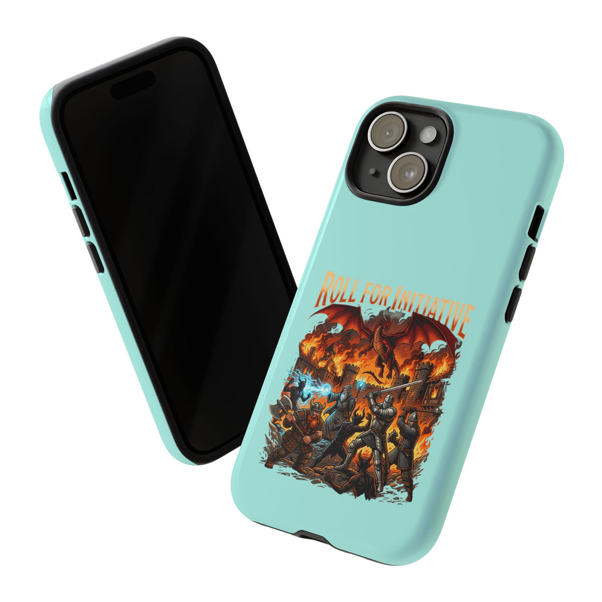 Phone Case — "Roll for Initiative" Fantasy RPG Battle Design