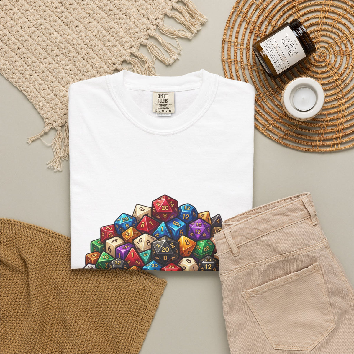 Roleplaying Dice T-Shirt — “Yes! I Really Do Need All These Dice” Graphic Tee