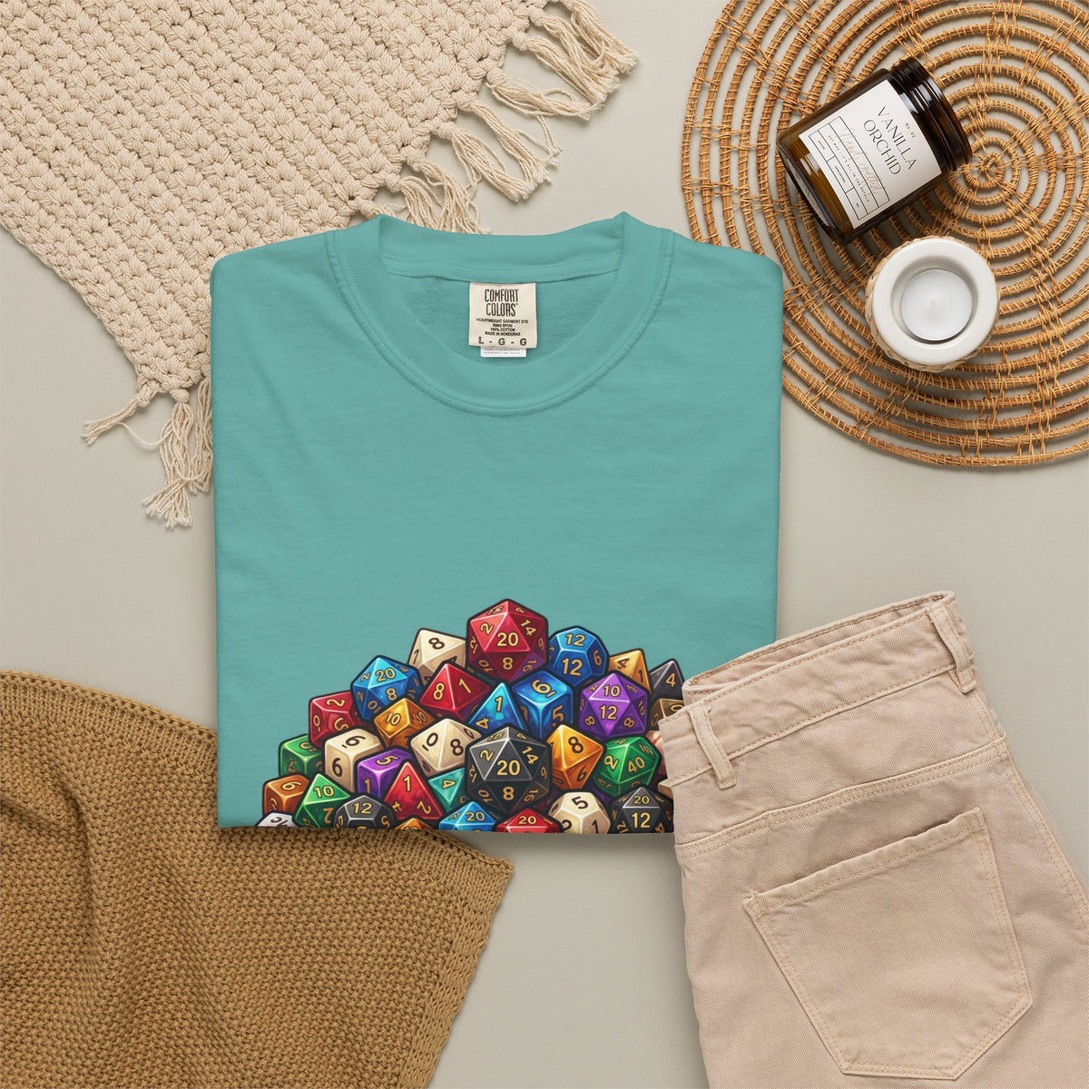 Roleplaying Dice T-Shirt — “Yes! I Really Do Need All These Dice” Graphic Tee