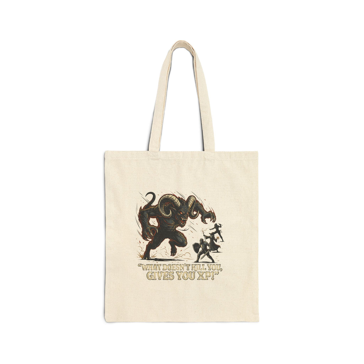 Eco Canvas Tote — Vintage Elephant & Mouse Illustration