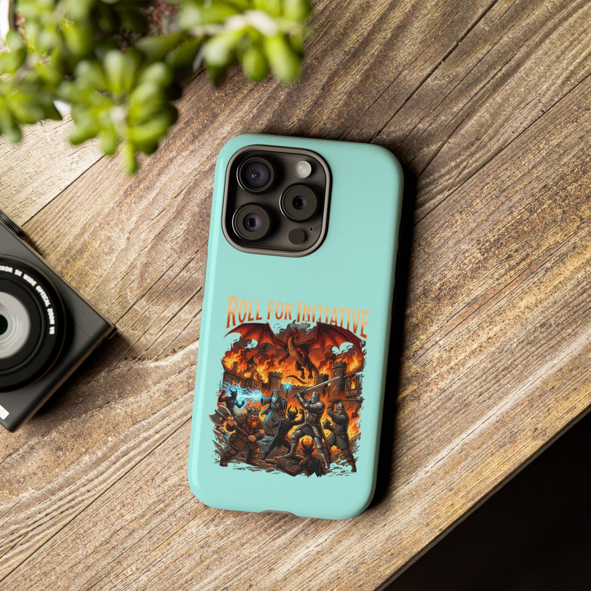 Phone Case — "Roll for Initiative" Fantasy RPG Battle Design