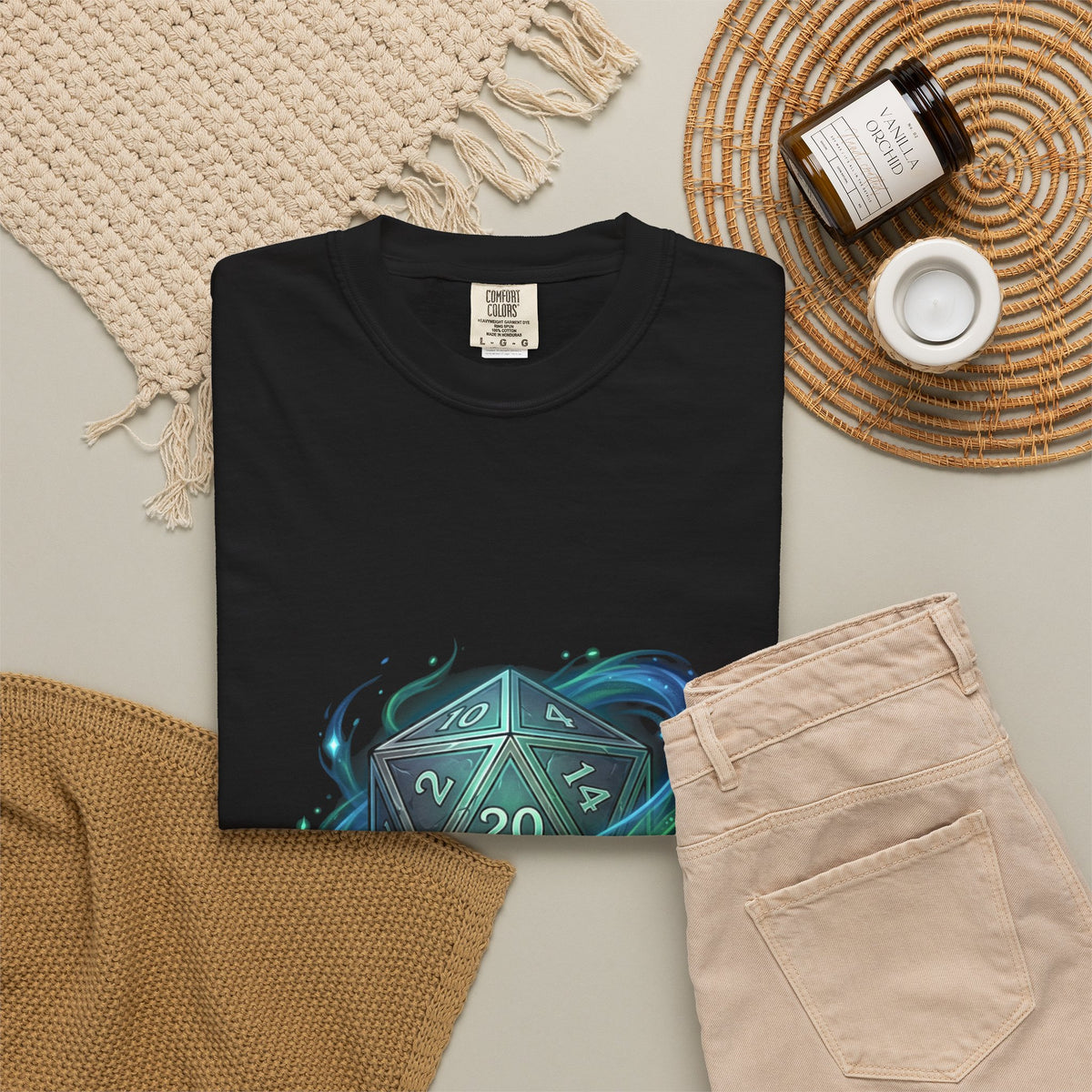 T-Shirt — "Dice Whisperer" D20 Fantasy RPG Tee