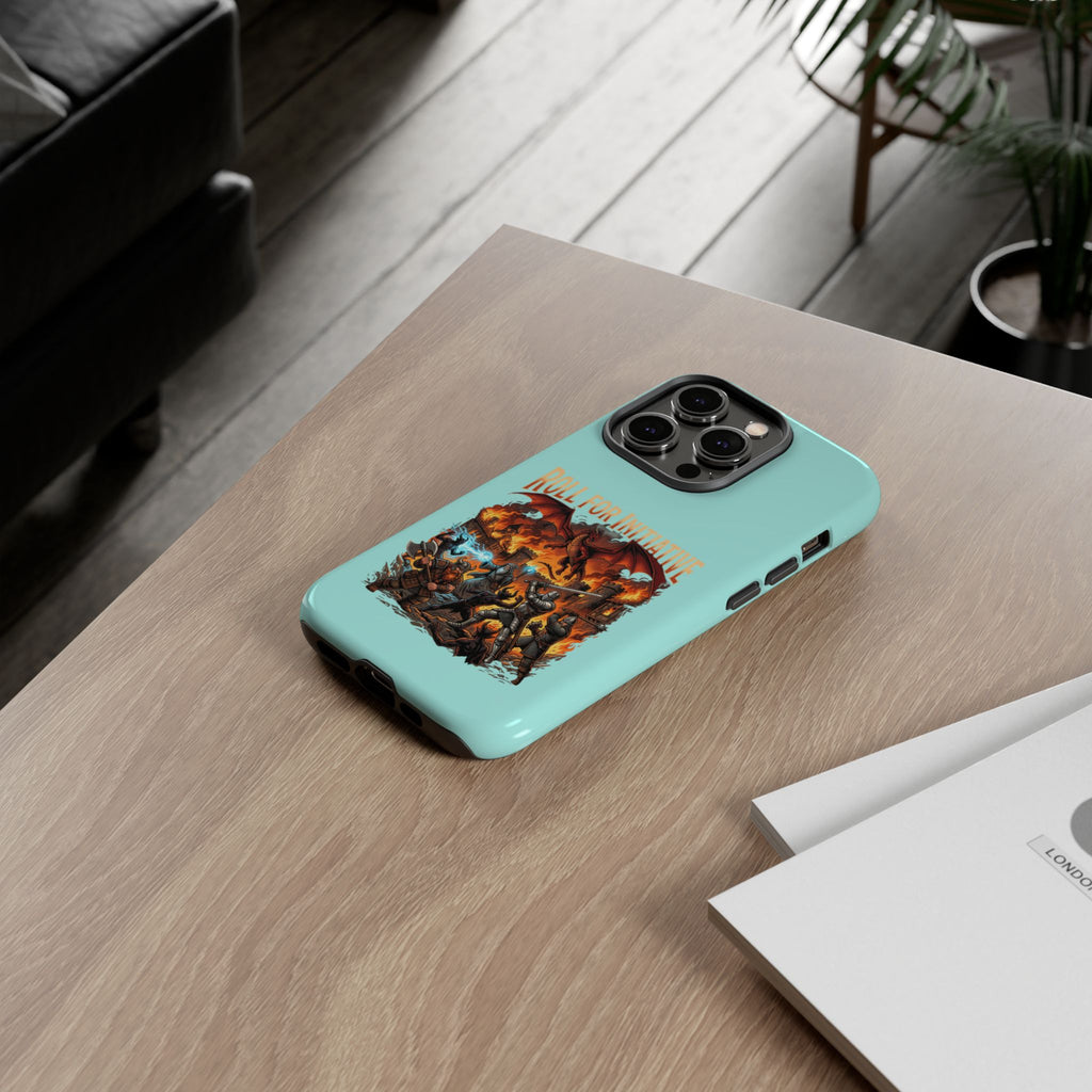 Phone Case — "Roll for Initiative" Fantasy RPG Battle Design