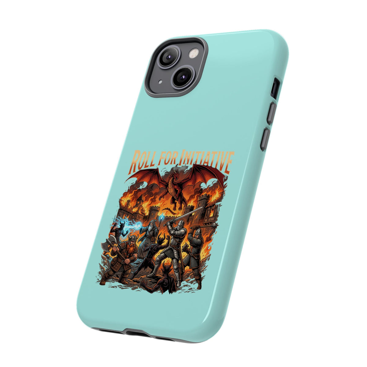 Phone Case — "Roll for Initiative" Fantasy RPG Battle Design