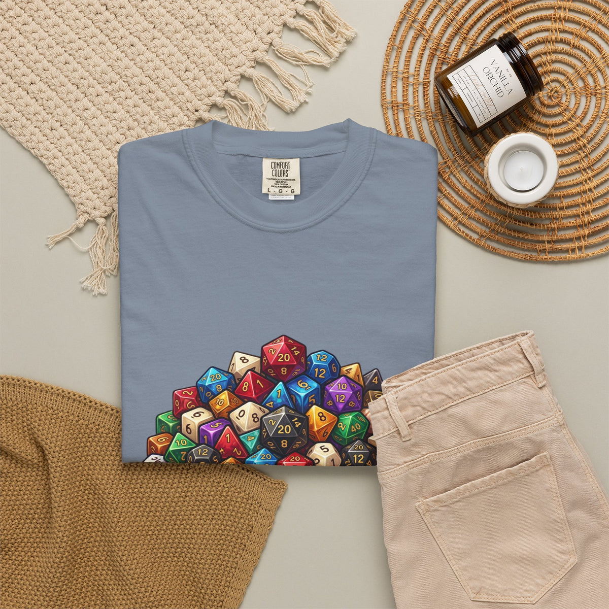 Roleplaying Dice T-Shirt — “Yes! I Really Do Need All These Dice” Graphic Tee