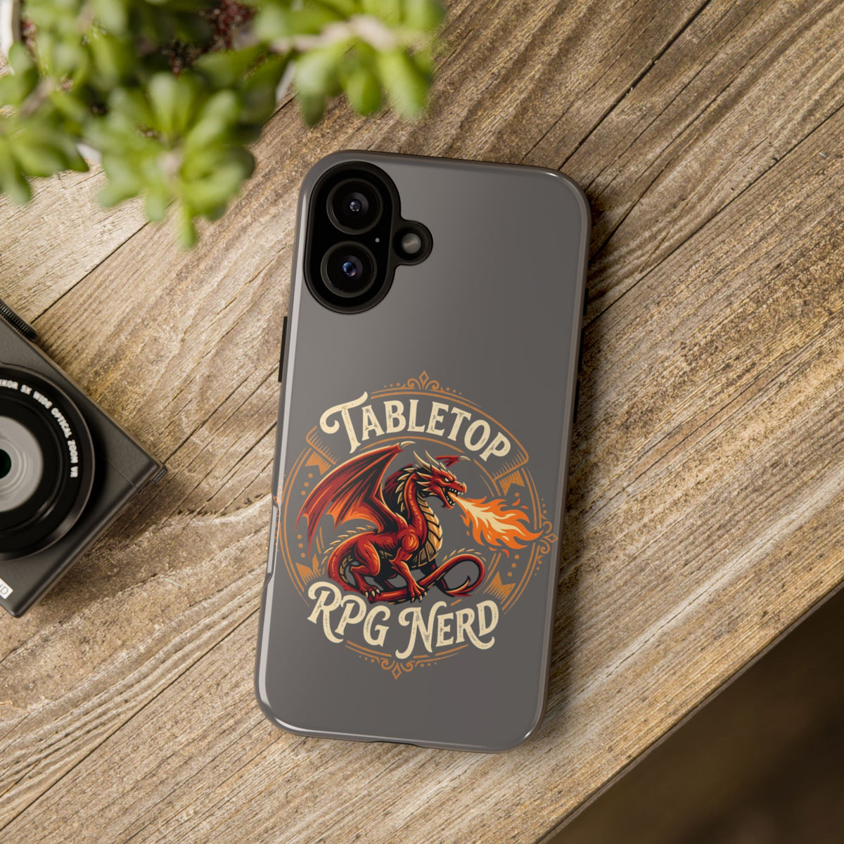 Tabletop RPG Nerd Phone Case — Dragon Design iPhone Cover