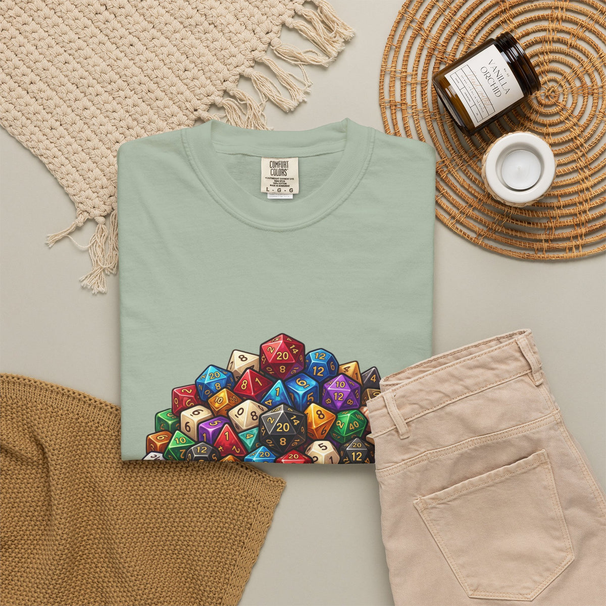 Roleplaying Dice T-Shirt — “Yes! I Really Do Need All These Dice” Graphic Tee