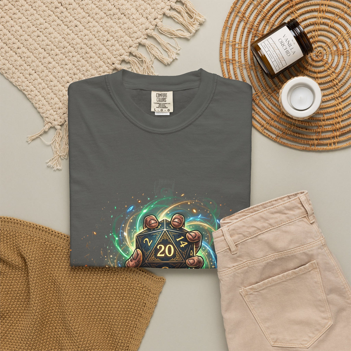 D20 Critical Hit T-Shirt — Fantasy RPG Gamer Tee