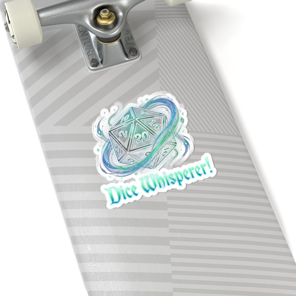 Dice Whisperer Kiss-Cut Sticker — D20 Tabletop RPG Vinyl Decal