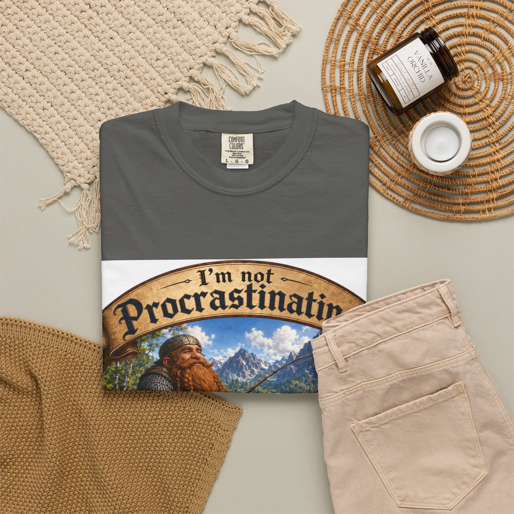 T-Shirt — "I'm Not Procrastinating, I'm on a Side Quest" Fantasy Gamer Tee