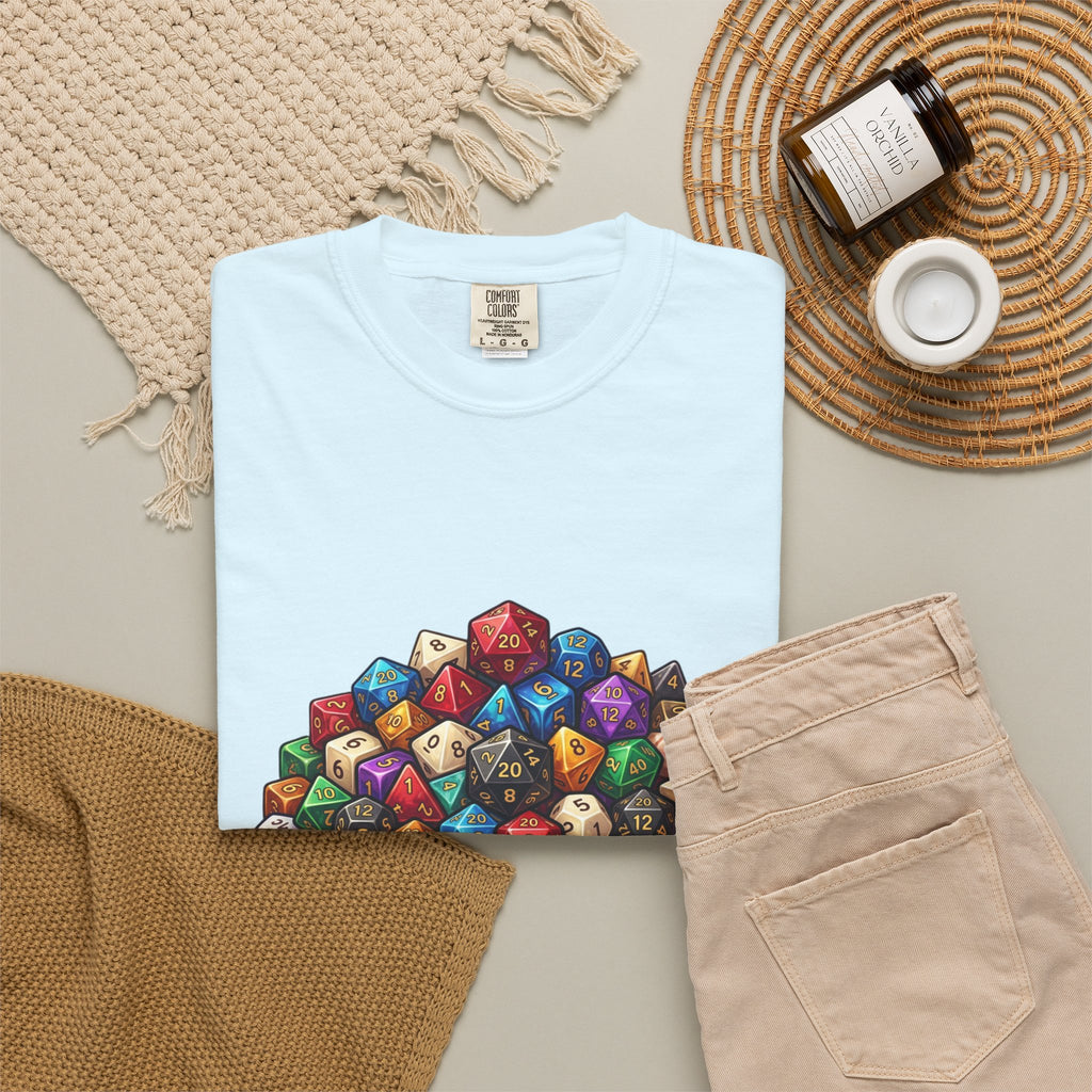 Roleplaying Dice T-Shirt — “Yes! I Really Do Need All These Dice” Graphic Tee