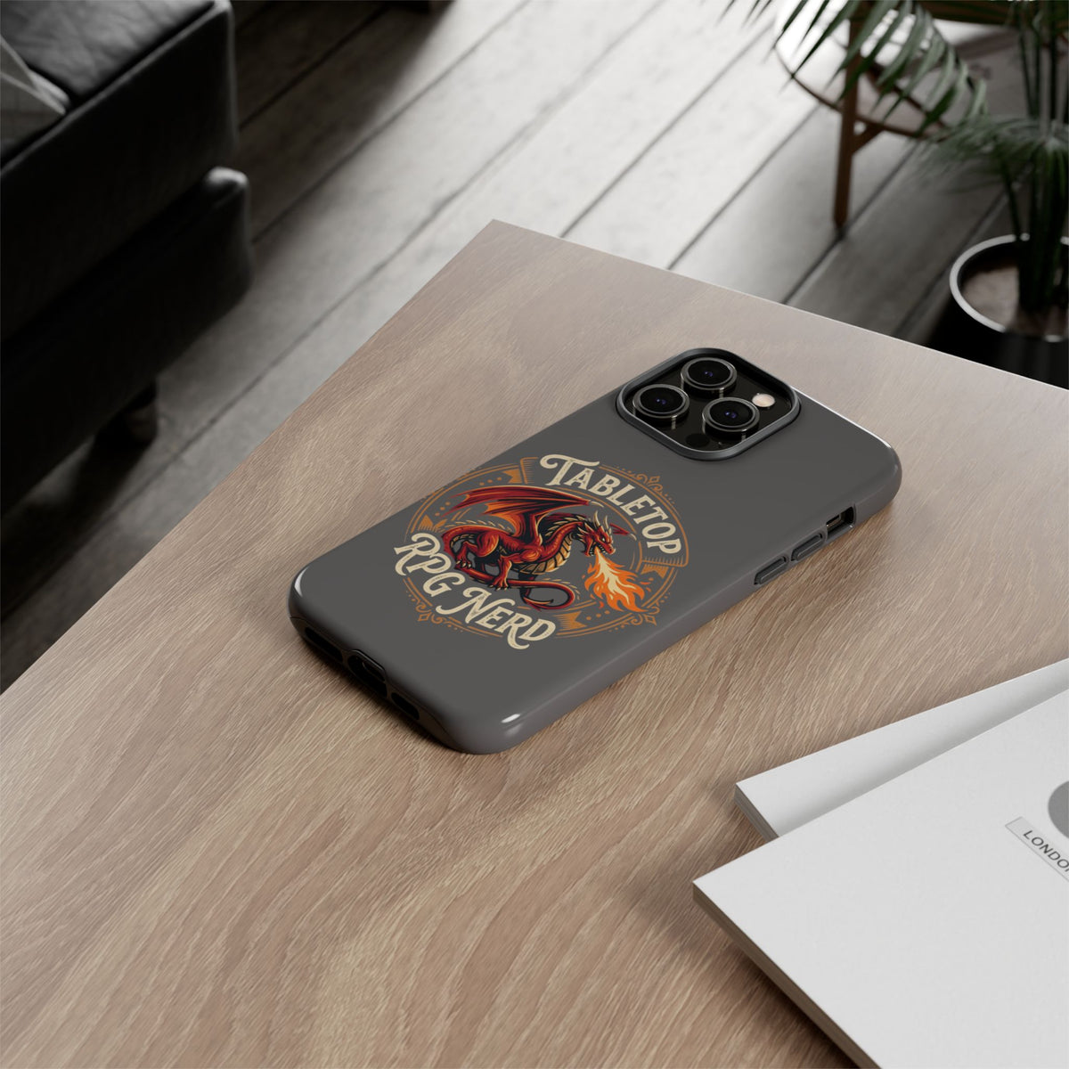 Tabletop RPG Nerd Phone Case — Dragon Design iPhone Cover