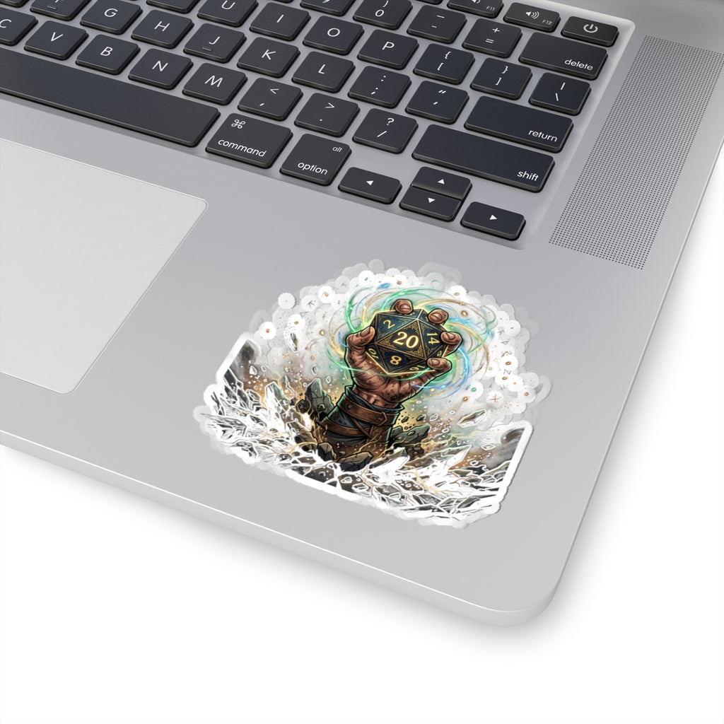 D20 Critical Roll Sticker — Fantasy RPG Dice Sticker (Kiss-Cut)