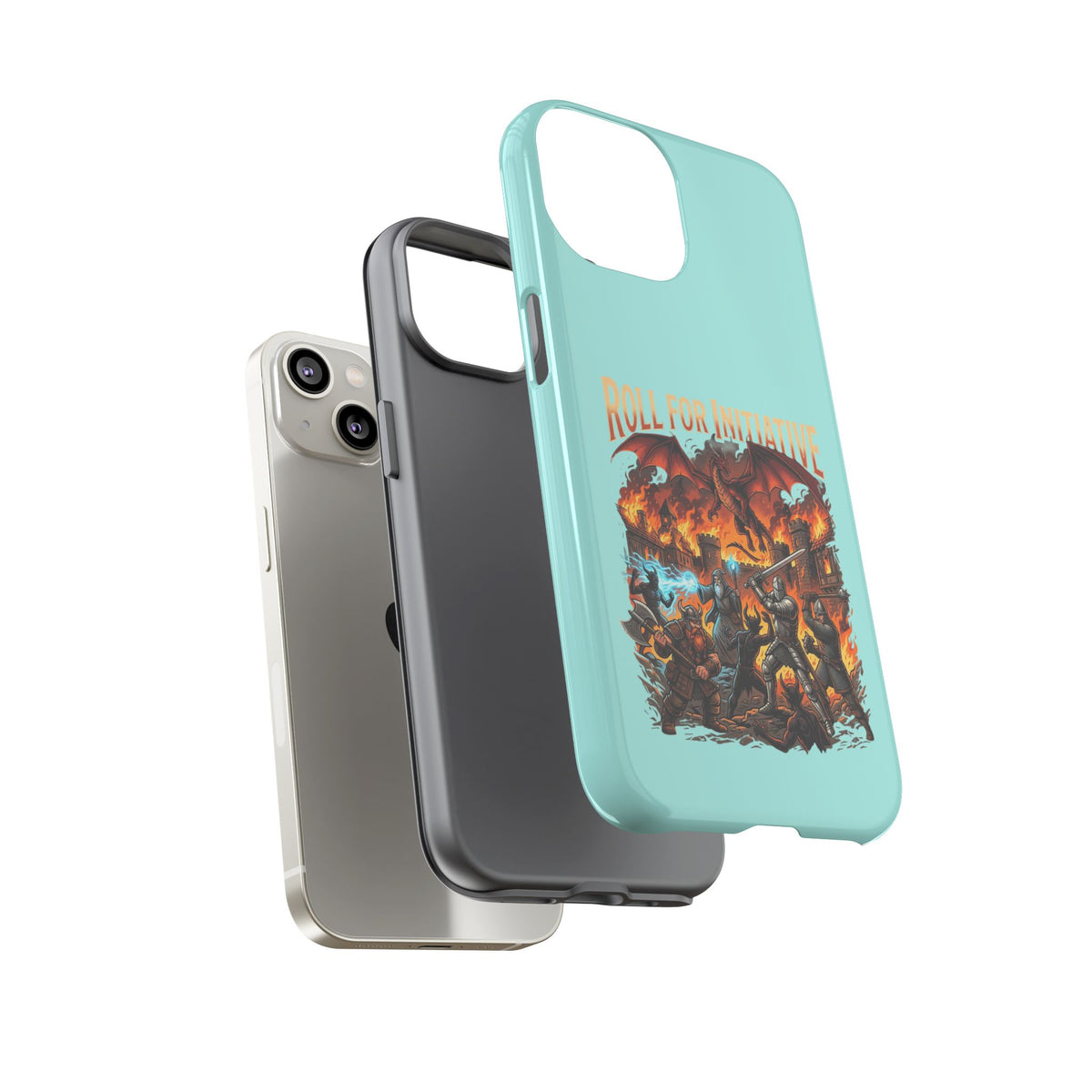 Phone Case — "Roll for Initiative" Fantasy RPG Battle Design