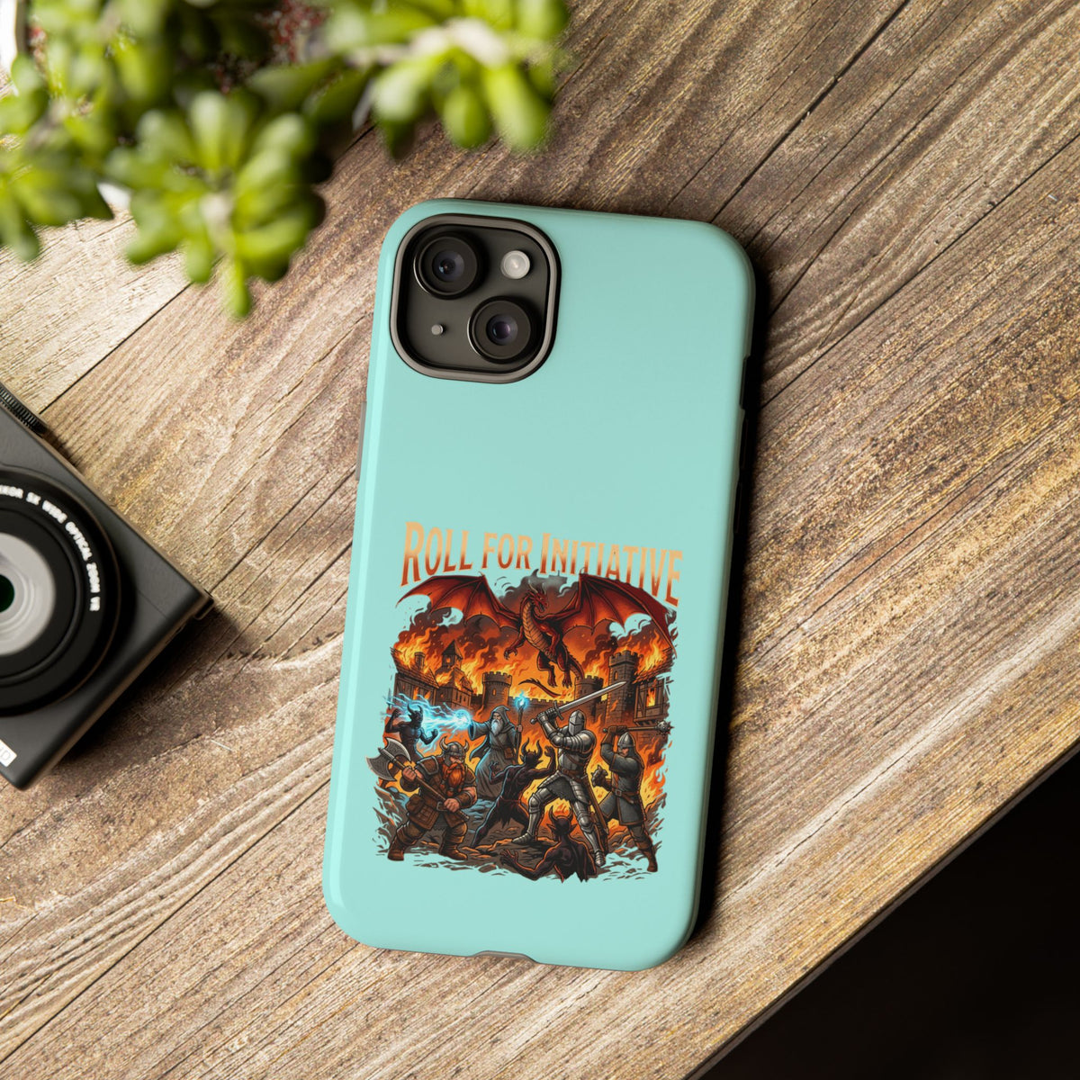Phone Case — "Roll for Initiative" Fantasy RPG Battle Design