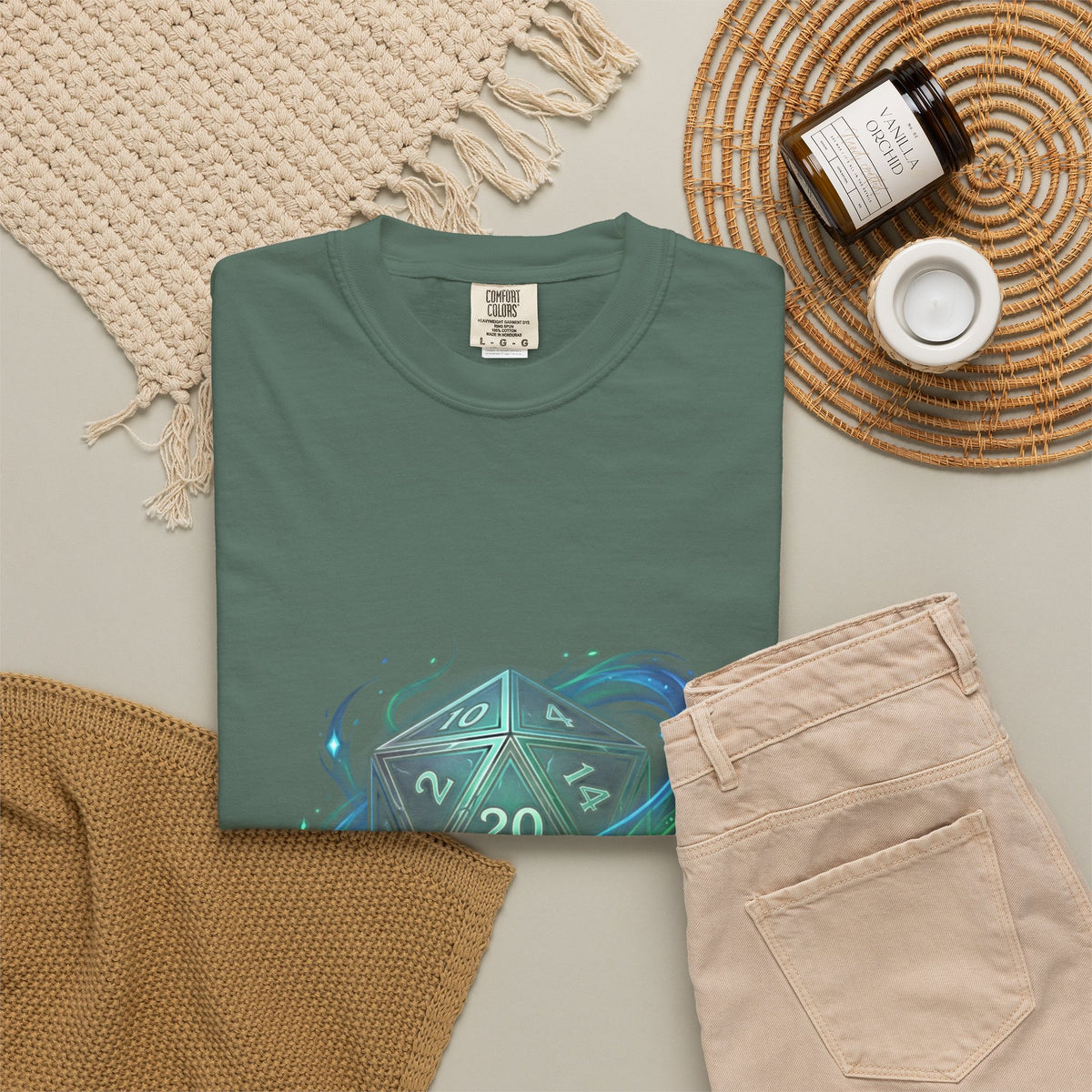 T-Shirt — "Dice Whisperer" D20 Fantasy RPG Tee